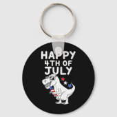 キッズハッピー7月4日Tレックス愛国おもしろい幼児 キーホルダー (裏面)