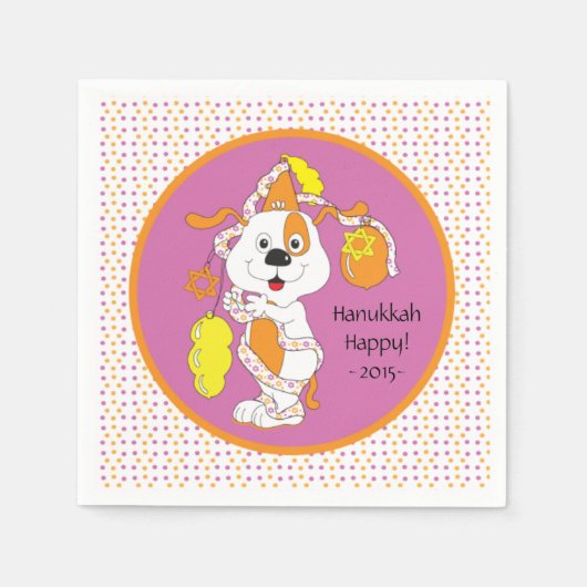 キッズハヌッカカクテルナプキンズ スタンダードカクテルナプキン (正面)