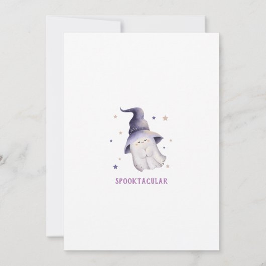 キッズハロウィンカスタムパーティーかわいい 招待状 (裏面)