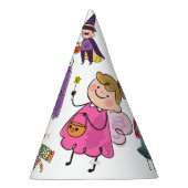 キッズハロウィンカラフルの衣装パーティー パーティーハット (右)