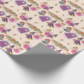 キッズハロウィンカラフルの衣装パーティー ラッピングペーパー (角)