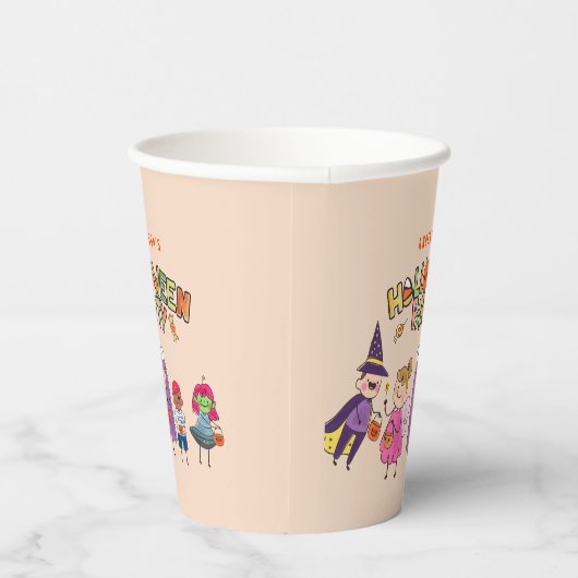 キッズハロウィンカラフルの衣装パーティー 紙コップ (右)