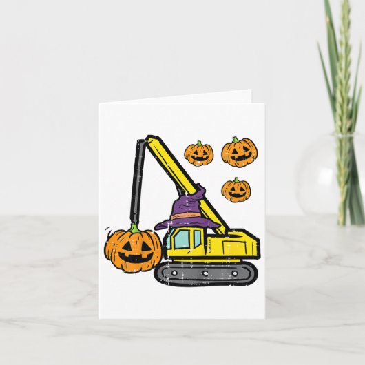 キッズハロウィンクレーン建築トラックコスチューム カード (正面)