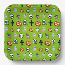 キッズハロウィンクールをテーマにしたパーティープレート