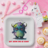 キッズハロウィンクールをテーマにした ペーパープレート (パーティー)