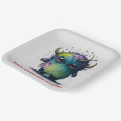 キッズハロウィンクールをテーマにした ペーパープレート (傾斜あり)