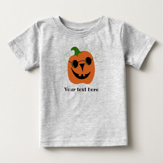 キッズハロウィンクールカボチャTシャツ ベビーTシャツ (正面)