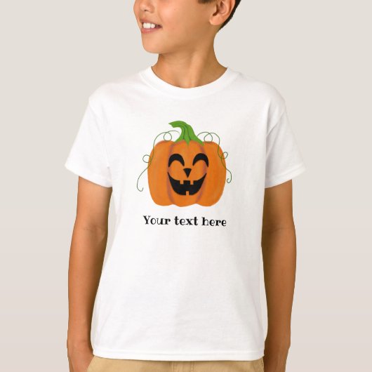 キッズハロウィンクールカボチャTシャツ Tシャツ (正面)