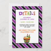 キッズハロウィンコスチュームパーティー9th誕生日 招待状 (裏面)