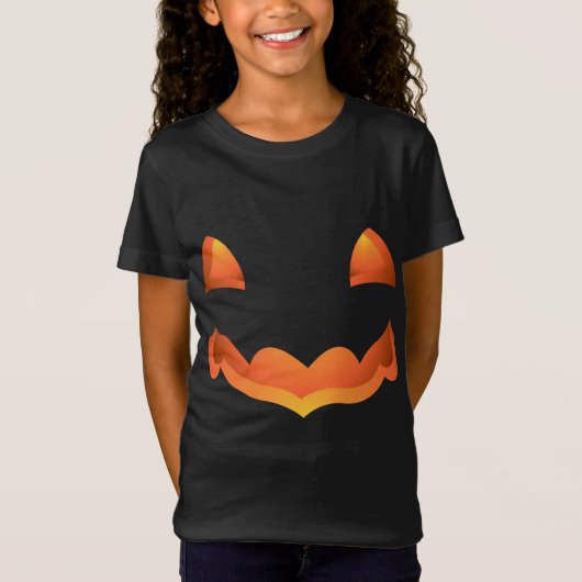 キッズハロウィンシャツキッズカボチャのコスチューム Tシャツ (正面)
