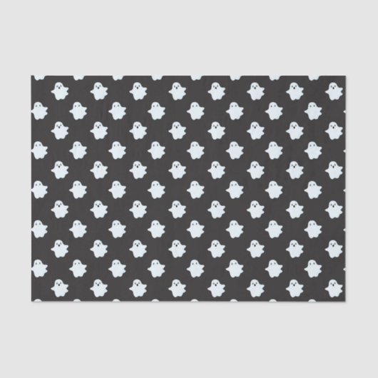 キッズハロウィンブラックと可愛いホワイト幽霊 薄葉紙 (正面)