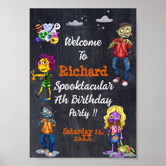 キッズハロウィン不気味の衣装誕生日ポスター ポスター (正面)