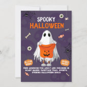 キッズハロウィーンかわいいコスチュームパーティの招待状 招待状 (正面)