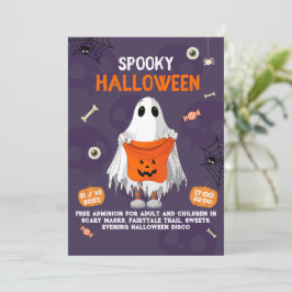 キッズハロウィーンかわいいコスチュームパーティの招待状 招待状