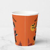 キッズハロウィーンかわいい黒猫パーティー 紙コップ (右)