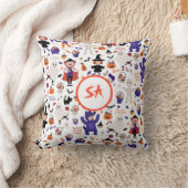 キッズハロウィーンのコスチュームパーティートリックまたはTreat Boo クッション (ブランケット)