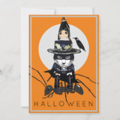 キッズハロウィーンの衣装パーティの招待状 招待状 (正面)