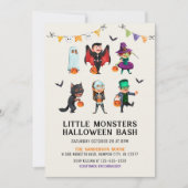 キッズハロウィーンの衣装パーティの招待状、誕生日 招待状 (正面)