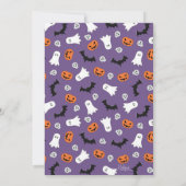 キッズハロウィーンの衣装パーティー編集可能 招待状 (裏面)