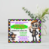 キッズハロウィーンの衣装パーティー 招待状 (スタンド正面)