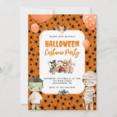 キッズハロウィーンの衣装パーティー 招待状 (正面)