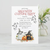 キッズハロウィーンの衣装パーティー 招待状 (スタンド正面)