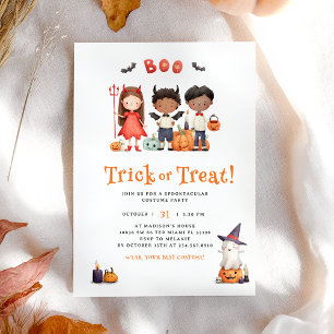 キッズハロウィーンの衣装パーティー 招待状