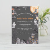 キッズハロウィーンの衣装パーティー 招待状 (スタンド正面)