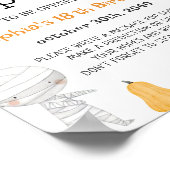 キッズハロウィーンの衣装誕生日時間カプセルのサイン ポスター (角)