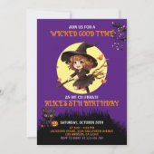 キッズハロウィーンの邪悪な誕生日パーティーの招待状 招待状 (正面)