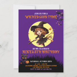 キッズハロウィーンの邪悪な誕生日パーティーの招待状 招待状