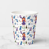 キッズハロウィーンウィッチ紙カップ 紙コップ (正面)