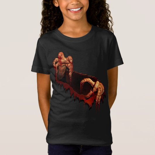 キッズハロウィーンシャツ衣装ゾンビ汗シャツ Tシャツ (正面)