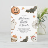 キッズハロウィーンスイーツ&トリートパーティー 招待状 (スタンド正面)