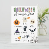 キッズハロウィーンスカベンジャー狩りゲームカード 招待状 (スタンド正面)