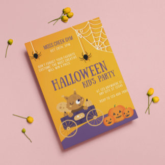 キッズハロウィーンスクールジムパーティー 招待状