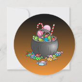 キッズハロウィーントリックまたはトリートパーティの招待状 招待状 (裏面)