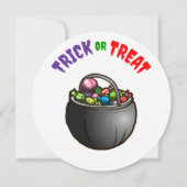 キッズハロウィーントリックまたはトリートパーティの招待状 招待状 (裏面)