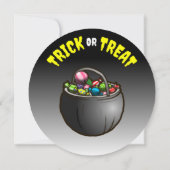 キッズハロウィーントリックまたはトリートパーティの招待状 招待状 (裏面)