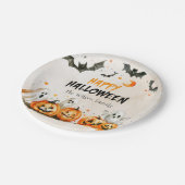 キッズハロウィーントリックまたはトリート誕生日紙プレート ペーパープレート (アングル)