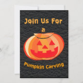 キッズハロウィーンパンプキンカービングパーティの招待状 招待状 (正面)