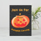 キッズハロウィーンパンプキンカービングパーティの招待状 招待状 (スタンド正面)