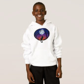 キッズハロウィーンフード付きスウェットシャツファットキャットキッズスウェットシャツ (正面フル)