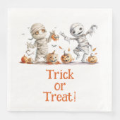 キッズハロウィーンマミーカボンプキンスパーティーナプキンス (正面)