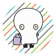 キッズハロウィーン衣装パーティの招待状シール