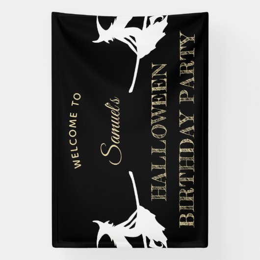 キッズハロウィーン誕生日へようこそ 横断幕 (縦)