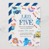 キッズハロウィーン誕生日パーティーの招待状 招待状 (正面/裏面)