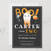 キッズハロウィーン誕生日パーティーの招待 (正面)