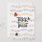 キッズハロウィーン誕生日パーティーの招待 招待状 (裏面)