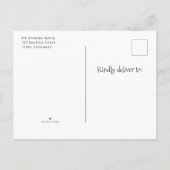 キッズハロウィーン誕生日パーティー子供の女の子かわいい インビテーションポストカード (裏面)